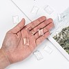 Transparent Rectangle Glass Cabochons GGLA-R025-25x18-7