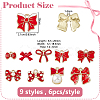 54Pcs 9 Styles Bowknot Alloy Enamel Pendants ENAM-DC0002-09B-2