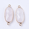 Natural Rose Quartz Links Connectors G-R472-03I-2