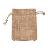 Polyester Imitation Burlap Packing Pouches Drawstring Bags ABAG-R005-9x7-M-3