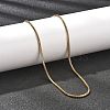 2MM 304 Stainless Steel Square Snake Chain Necklaces for Women NJEW-B131-01B-G-1