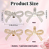 4Pcs 2 Colors Alloy Crystal Rhinestone Wedding Shoe Decorations FIND-CP0001-41A-2