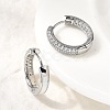 Brass Micro Pave Clear Cubic Zirconia Hoop Earrings EJEW-K276-11P-02-3