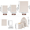 PandaHall Elite 18Pcs 3 Sizes Linen Pouches ABAG-PH0001-46-2