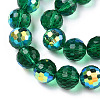 Transparent Electroplate Glass Beads Strands EGLA-TAC0006-06A-3