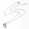 Glass Pendant Necklace NJEW-D281-A-13S-2
