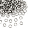 Tarnish Resistant 304 Stainless Steel Open Jump Rings STAS-N015-04-4x0.8mm-5