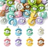 32Pcs 8 Colors Opaque Resin Pendants RESI-YW0003-48-1