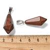 Natural Mahogany Obsidian Pointed Pendants G-B127-15P-02-3