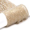 Transparent Electroplate Glass Beads Strands GLAA-H021-01B-PL02-1