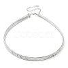 304 Stainless Steel Mesh Chain Choker Necklaces for Women NJEW-U012-03P-02-2