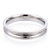 201 Stainless Steel Grooved Finger Ring Settings STAS-WH0039-11E-P-1