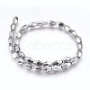 Electroplated Non-magnetic Synthetic Hematite Beads Strands G-P392-R03-1