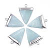 Electroplate Natural Amazonite Pendants G-S344-49G-1