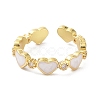 Heart Real 18K Gold Plated Cuff Rings for Girl Women Gift ZIRC-C021-05G-2