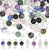 80Pcs 8 Styles Natural Mixed Gemstone Connector Charms PALLOY-UN00002-1
