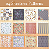 24Pcs 12 Styles Scrapbook Paper Pads DIY-WH0028-48B-6