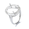 Adjustable 925 Sterling Silver 4 Prongs Ring Settings STER-K179-28P-1