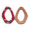 Printed Basswood Big Pendants X-WOOD-S045-058B-2