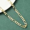 5MM Brass Figaro Chain Necklaces for Women NJEW-K271-07G-3