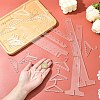 2 Layers Hanger Style Acrylic Earring Storage Display Rack ST-CJ0034-03-4