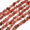 Natural South Red Agate Chip Bead Strands X-G-M205-49-1