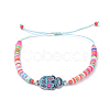 Adjustable Nylon Thread Braided Bead Bracelets BJEW-JB05192-M-2