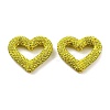 Heart Shape Polymer Clay Rhinestone Beads CLAY-NH0001-09A-13-1