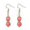 Natural Rhodochrosite Dangle Earrings EJEW-JE06631-03-2