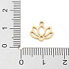 304 Stainless Steel Flower Lotus Charms STAS-Z054-02G-3