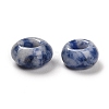 Natural Blue Spot Jasper European Beads G-R488-02B-2