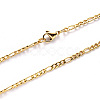 PVD Vacuum Plating 304 Stainless Steel Figaro Chain Necklaces NJEW-S420-003C-G-2
