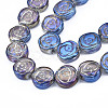 Electroplate Glass Beads Strands EGLA-N008-001-3