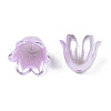 Spray Paint ABS Plastic Imitation Pearl Beads X-MACR-N013-001B-3