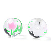 Transparent Glass with Enamel Beads LAMP-T011-20B-1