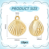 12Pcs Brass Charms KK-BC0014-63G-2