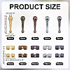 75Pcs 10 Styles Alloy Cord Ends FIND-ME0003-03-2