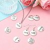 30Pcs 6 Styles Tibetan Style Alloy Pendants FIND-YW0004-86-6