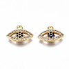 Brass Micro Pave Cubic Zirconia Charms KK-Q277-071-NF-2