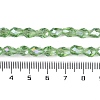 Transparent Electroplate Glass Beads Strands EGLA-N013-T6mm-B13-4