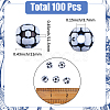 100Pcs Opaque Acrylic Beads MACR-SC0002-47-2