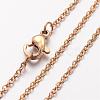 Ion Plating(IP) 304 Stainless Steel Necklace MAK-K004-18G-2