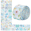Flower Pattern Cotton Fabrics DIY-WH0588-11B-1