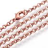 Iron Rolo Chains Necklace Making MAK-R015-45cm-R-1