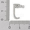 Rack Plating Brass Micro Pave Clear Cubic Zirconia Pendants KK-A224-03F-P-3