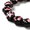Handmade Printed Porcelain Beads PORC-F005-02B-6