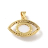 Brass Micro Pave Cubic Zirconia Pendants KK-B059-40G-C-2