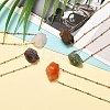 Rough Raw Natural Mixed Stone Pendant Necklaces NJEW-JN03641-3
