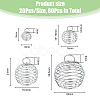 80Pcs 4 Styles Iron Bead Cage Pendants IFIN-HY0001-08-2