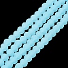 Imitation Jade Solid Color Glass Beads Strands EGLA-A034-J2mm-MD04-2
